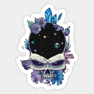 Death Space Skull Sticker